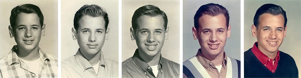 Jeff getting older (school photos)