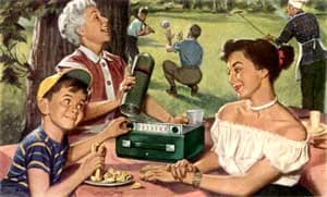 Family picnic from the 1950s