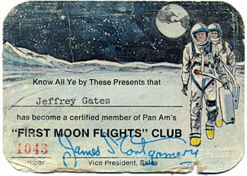 Pan Am Moon Club Card