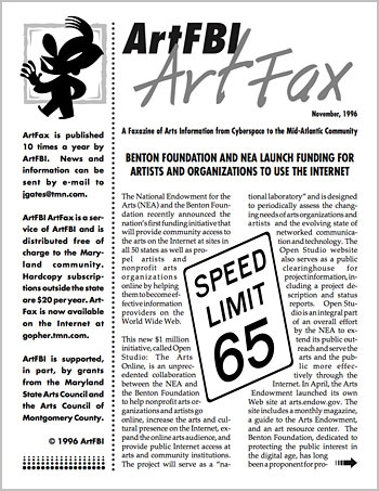 ArtFax, a publication of ArtFBI