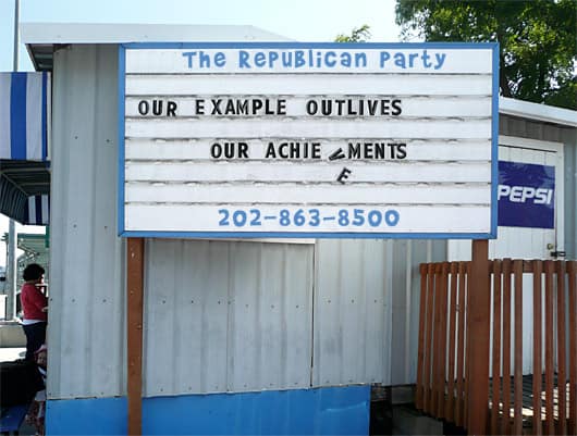 Republican Party: Our Example Outlives OUr Achievements