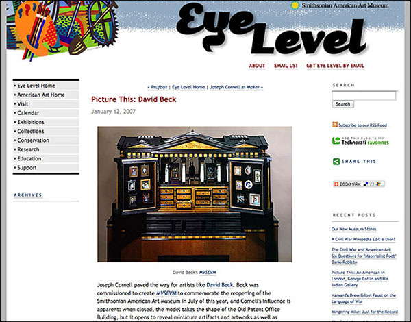 Eye Level, American Art's blog