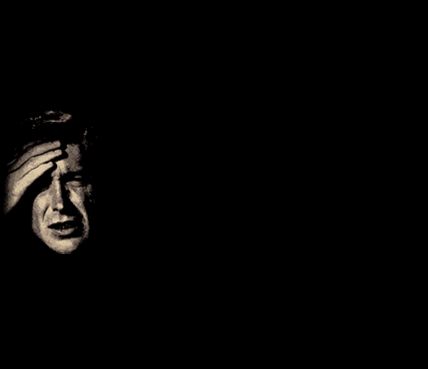 man from sad to happy