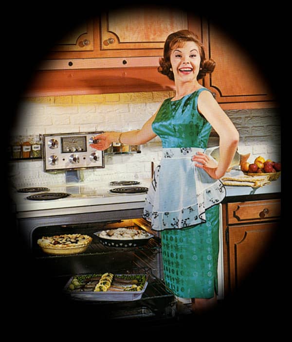 Woman in the kitchen, 1960s