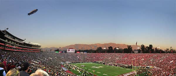 2014 Rose Bowl Game with Blimp