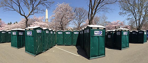 Porta-potties, Cherry Blossom Festival, Washington, DC