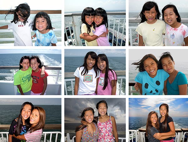 Daughters on Cape May Ferry over the years